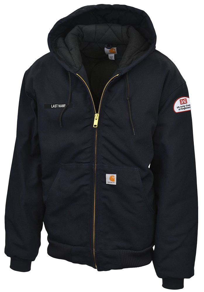 Unisex Carhartt Duck Jacket Cotton Hood Flannel Lined